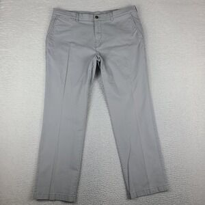 DUCK HEAD Pants Mens 38x32 Gray Straight Leg Harbor Performance Chino Khakis